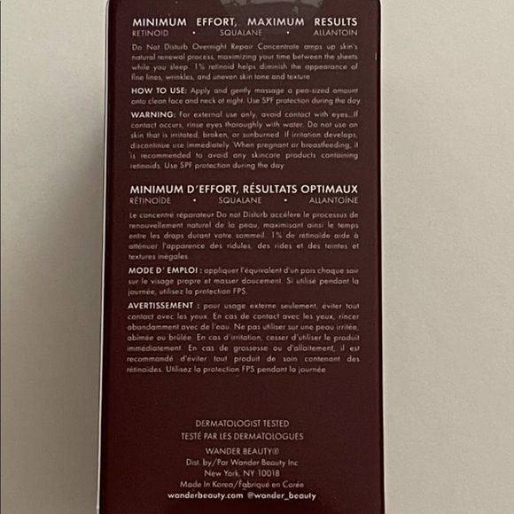 Wander Beauty Anti Aging DO NOT DISTURB Overnight Repair Concentrate - Picture 5 of 7